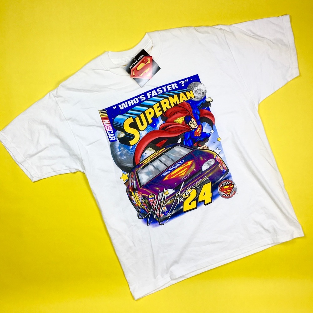 Vintage deadstock Superman vs. Jeff Gordon LG